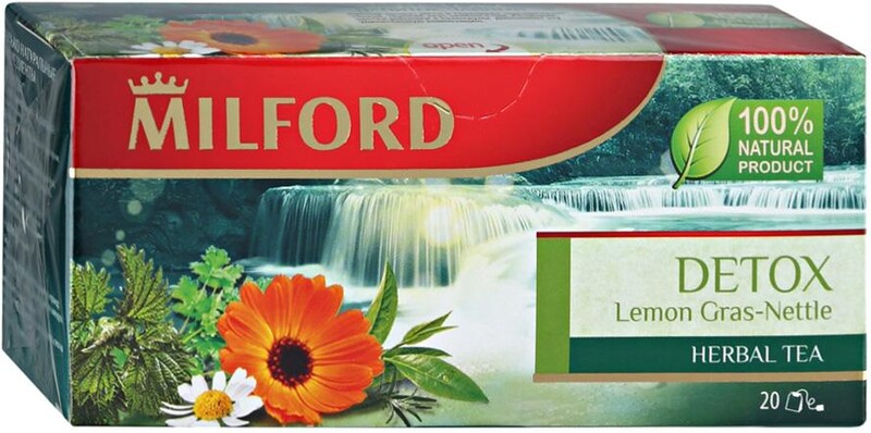 Напиток Milford Detox Lemon Gras-Nettle чайный 20 пакетиков по 2 г
