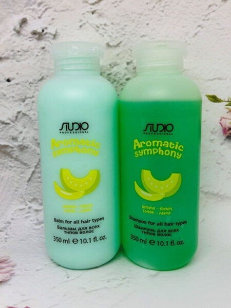 Шампунь для всех типов волос Банан и дыня 350 мл+Бальзам для всех типов волос Банан и дыня 350мл