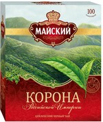 Чай Майский Корона Российской Империи черный 100 пакетиков по 2 г