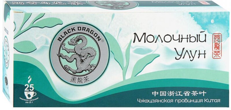 Чай Черный дракон Молочный улун зеленый 25 пакетиков по 2 г