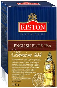 Чай Riston English Elite купаж черного и зеленого чая среднелистовой 200 г