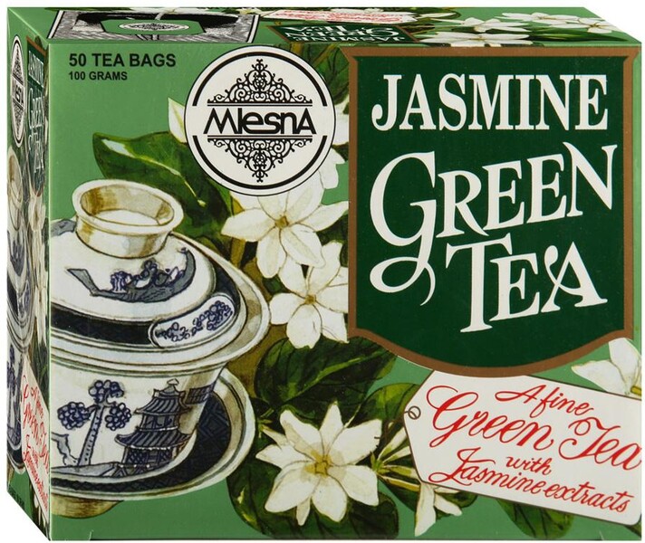 Чай Mlesna Green Tea with Jasmine extracts зеленый 50 пакетиков по 2 г