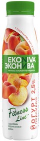 Йогурт ЭкоНива Fitness Line питьевой с персиком 2.5% 300 г
