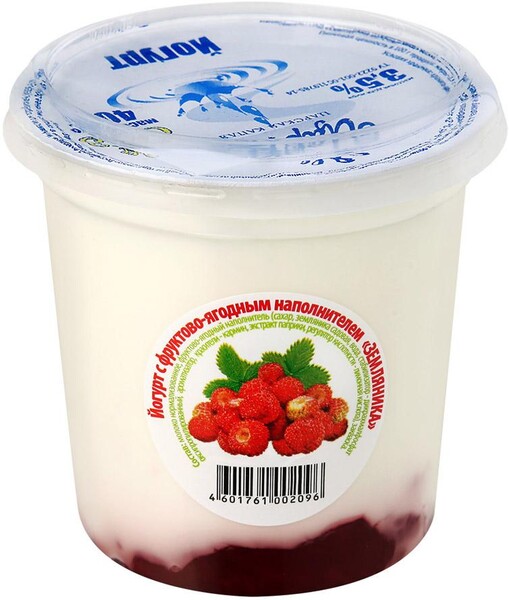 Йогурт ЦарКа земляника 3.5% 400 г