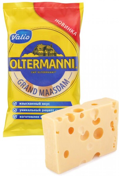 Сыр полутвердый Oltermanni Гранд Маасдам 47% 200 г