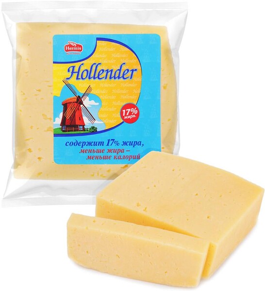 Сыр Hollender 17% 0,3кг кусок