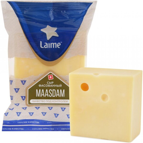 Сыр Laime Маасдам полутвердый 45% 270 г