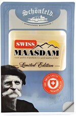 Сыр полутвердый Schonfeld Swiss Maasdam нарезка 48 % 125 г