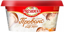 Сыр-мусс творожный President с грибами Прованс 60% 120 г