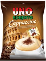 Напиток Uno Momento Cappuccino кофейный порционный быстрорастворимый 20 пакетиков по 25.5 г