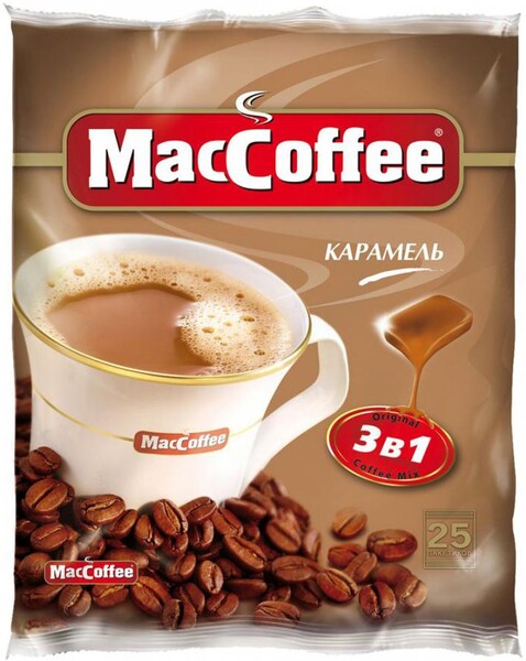 Напиток MacCoffee кофейный порционный растворимый 3 в 1 25 пакетиков по 18 г