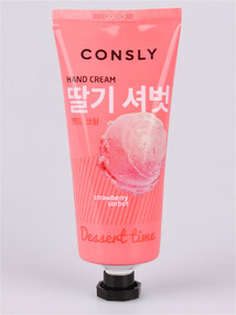Крем для рук Consly Dessert Time с ароматом клубничного сорбета 100мл