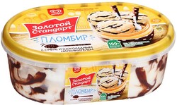 Мороженое Золотой Стандарт пломбир с суфле и шоколадным наполнителем 475 г