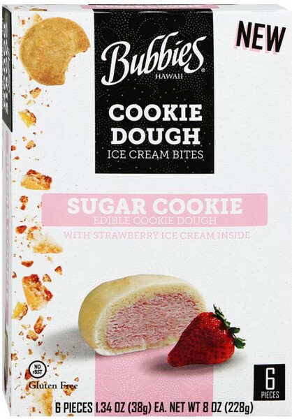 Мороженое Bubbies Mochi Сахарное печенье пломбир 228 г