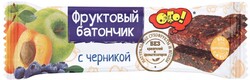 Батончик Ого! фруктовый с черникой, 30г