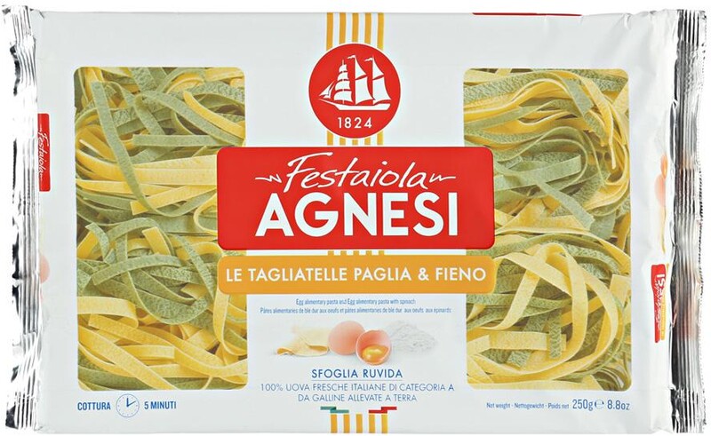 Макаронные изделия Agnesi №SRG424 тальятелле с яйцом и шпинатом, 250г