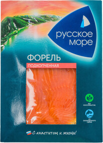 Форель холодного копчения «Русское море» филе-ломтики, 120 г