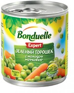 Горошек Bonduelle зеленый с молодой морковью 200 г