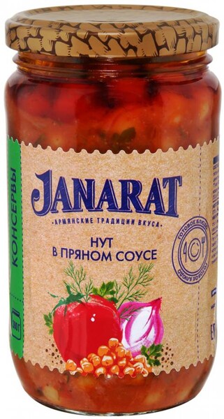 Нут Janarat в пряном соусе 360 г