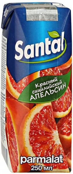 Напиток сокосодержащий  Santal Красный сицилийский апельсин  250 мл