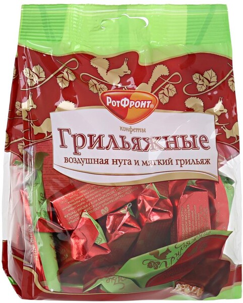 Конфеты Красный Октябрь Грильяжные воздушная нуга и мягкий грильяж 200г