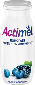 Напиток кисломолочный Actimel Черника и ежевика 100 г