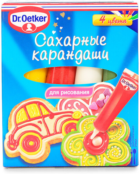 Сахарные карандаши Dr.Oetker для рисования (украшения десертов) 76г
