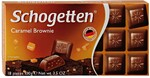 Шоколад молочный Schogetten CARAMEL BROWNIE с начинкой Шоколадный крем брауни с печеньем какао и карамелью 100г