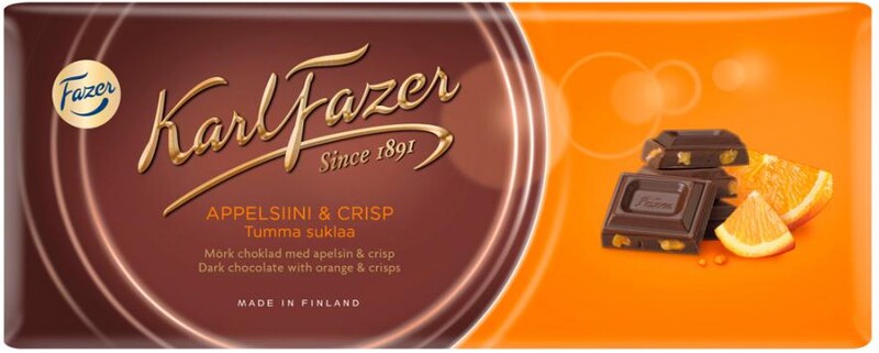 Шоколад темный Karl Fazer со вкусом апельсина 200г