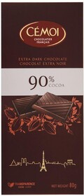Шоколад Cemoi горький 90% какао 80г