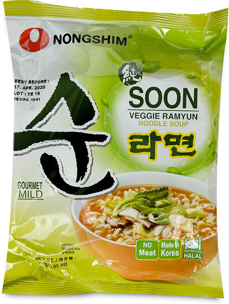 Лапша Nongshim Сун Вегги овощная быстрого приготовления 0,112кг