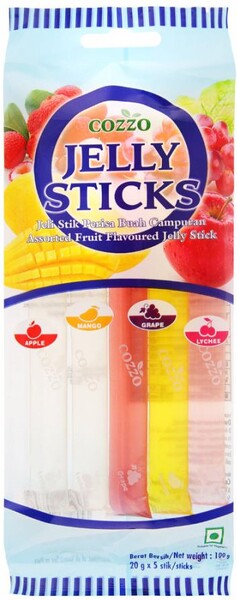 Желейные Палочки Cozzo фруктовое ассорти манго яблоко виноград личи 100г