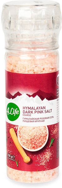 Соль 4Life пищевая гималайская розовая крупная 150г