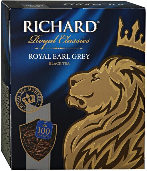 Чай Richard Royal Earl Grey черный 100 пакетиков по 2 г