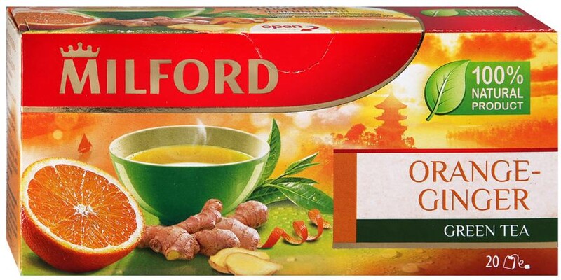 Чай Milford Orange-Ginger зеленый 20 пакетиков по 1.75 г