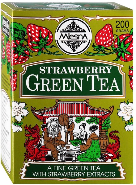 Чай Mlesna Green Tea Strawberry зеленый листовой 200 г