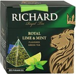 Чай Richard Royal Lime Mint зеленый листовой 20 пирамидок по 1.7 г