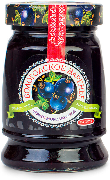 Варенье Вологодское черносмородиновое 370г Россия