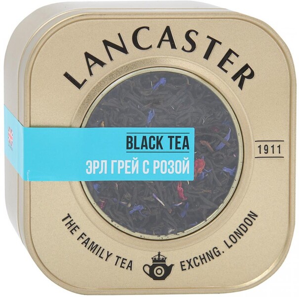 ЧЕРНЫЙ ЧАЙ LANCASTER ЭРЛ ГРЕЙ С РОЗОЙ 75 г