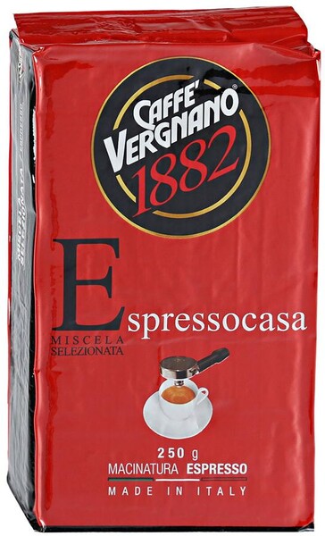 Кофе Vergnano Espresso Casa молотый в вакуумной упаковке 250 г