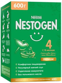 Молочко Nestogen 4 для комфортного пищеварения с пребиотиками и лактобактериями с 18 месяцев 600 г