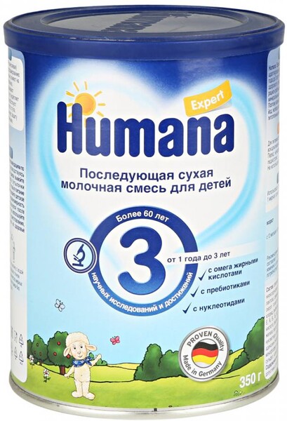 Смесь молочная сухая Humana 3 последующая с 1-3 лет 350 г