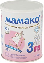 Смесь молочная сухая Мамако Premium 3 с бифидобактериями на основе козьего молока с 12 месяцев 400 г