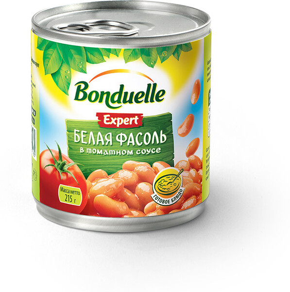 Фасоль Bonduelle белая в томатном соусе 200 г