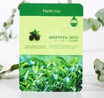 Маска для лица FarmStay тканевая с экстрактом семян зеленого чая 23мл