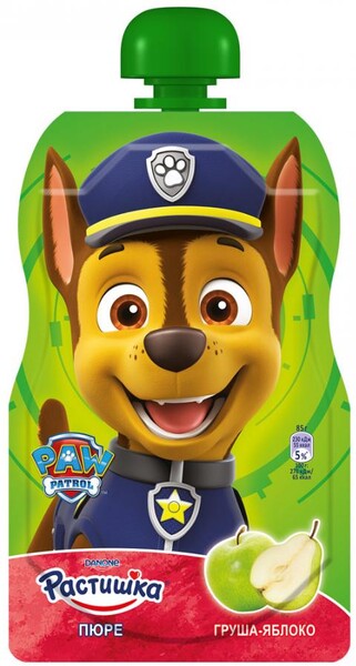 Пюре Растишка фруктовое Груша Яблоко для питания детей с 8 месяцев 85 г