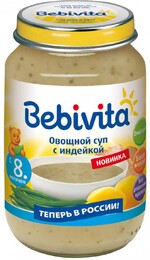 Суп овощной Bebivita с индейкой 0,19кг
