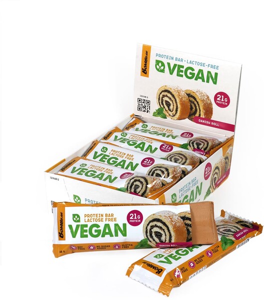 Батончики Bombbar протеиновый Веган Датский рулет 60 г
