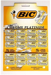 Лезвия для бритья Bic Chrome Platinum двусторонние, 5 шт
