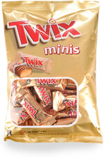 Печенье Twix minis песочное с карамелью покрытое молочным шоколадом 184г